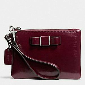 Coach Darcy Bow Wristlet in Sherry